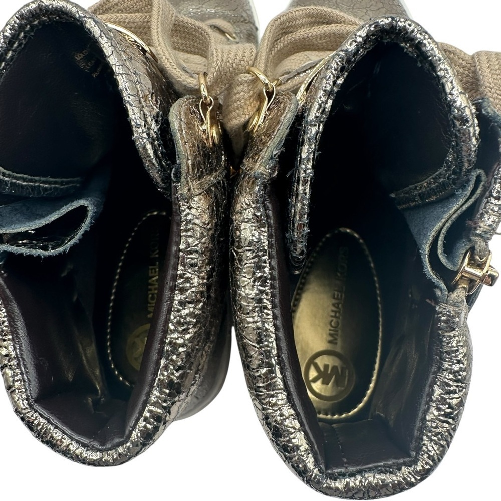 Michael Kors Metallic High Top Sneakers, Leather Upper/Rubber Outsole, Size 6.5M - Picture 10 of 16